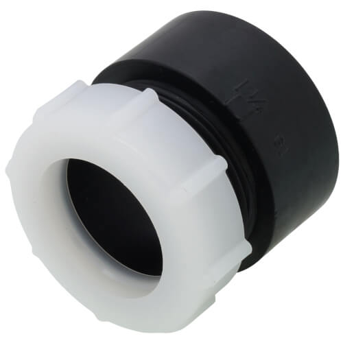 I018000 Nibco I018000 11/4" Hub x Slip Joint ABS DWV Trap Adapter
