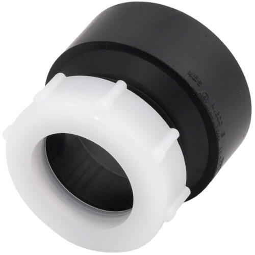 Main product image of 1-1/2" Hub x Slip Joint ABS DWV Trap Adapter (58017)