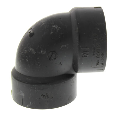 Main product image of 1-1/4" Hub ABS DWV 90° Elbow (5807)