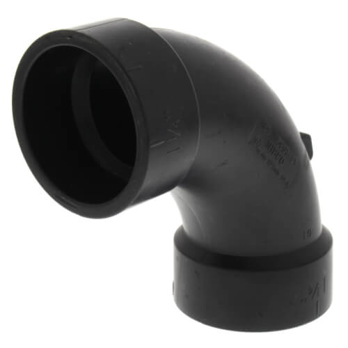Main product image of 1-1/4" Hub ABS DWV 90° Long Turn Elbow (5807LT)