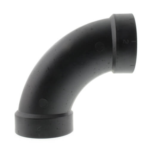 Main product image of 2" Hub ABS DWV 90° Long Turn Elbow (5807LT)