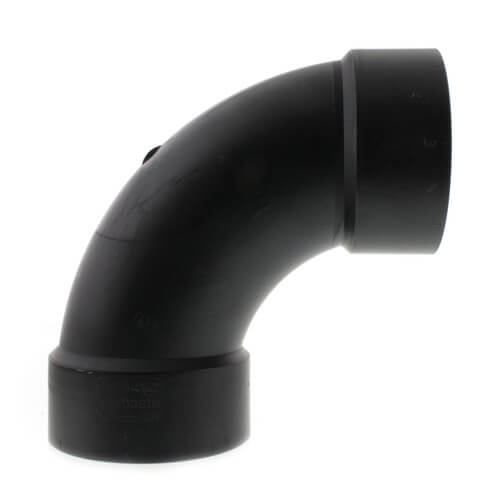 Main product image of 3" Hub ABS DWV 90° Long Turn Elbow (5807LT)