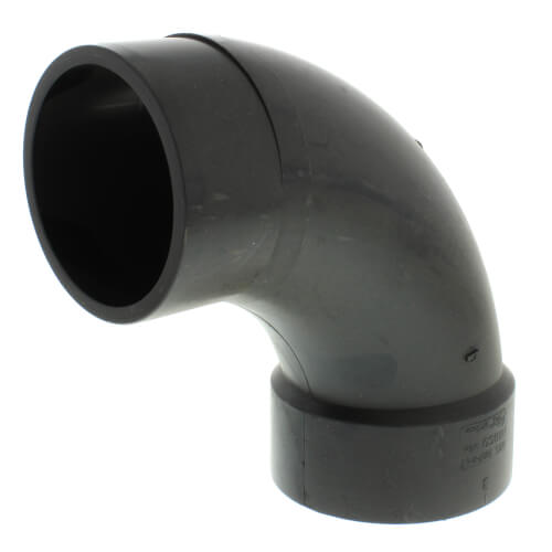 Main product image of 3" Spigot x Hub ABS DWV 90° Long Turn Street Elbow (58072LT)