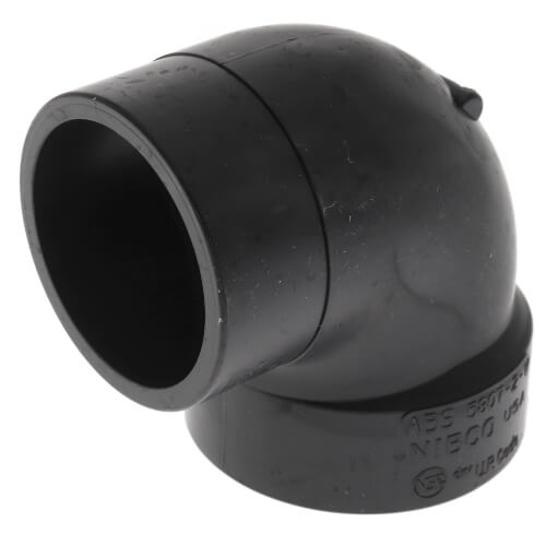 Main product image of 1-1/2" Spigot x Hub ABS DWV 90° Street Vent Elbow (58072V)