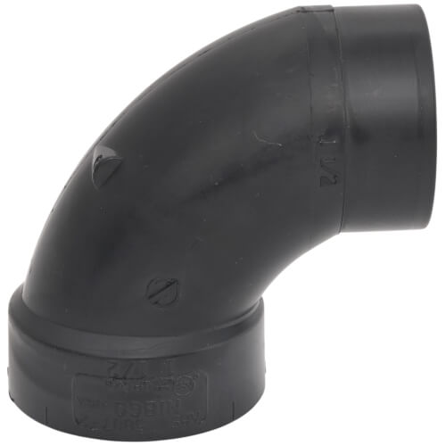 Main product image of 1-1/2" Spigot x Hub ABS DWV 90° Street Elbow (58072)