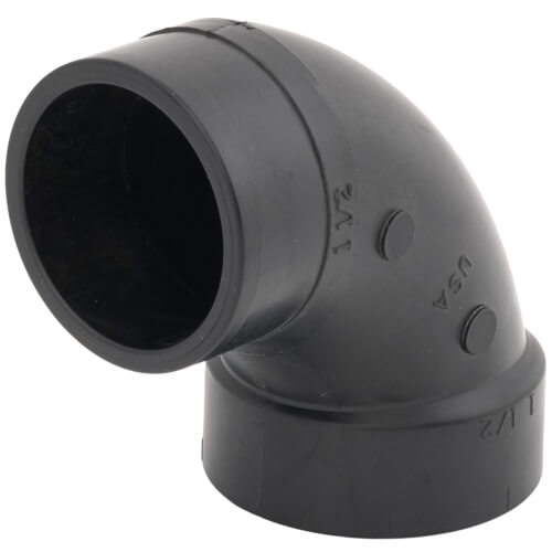Main product image of 1-1/2" Spigot x Hub ABS DWV 90° Street Elbow (58072)