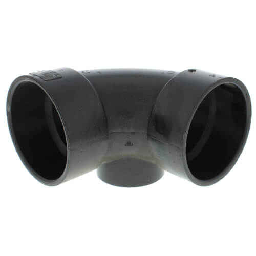 Main product image of 3" x 3" x 2" Hub ABS DWV 90° Elbow with Side Inlet (58079R)