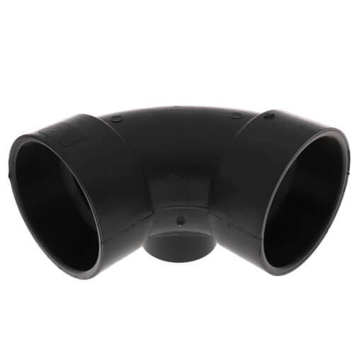 Main product image of 3" x 3" x 1-1/2" Hub ABS DWV 90° Elbow with Side Inlet (58079R)
