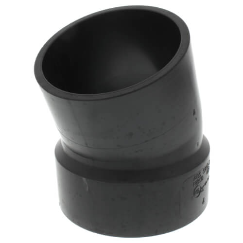 Main product image of 4" Spigot x Hub ABS 22-1/2° Street Elbow (58082)