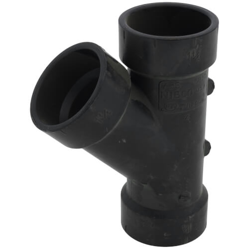 Main product image of 6" x 6" x 4" Hub ABS DWV 45° Reducing Wye (5810R)