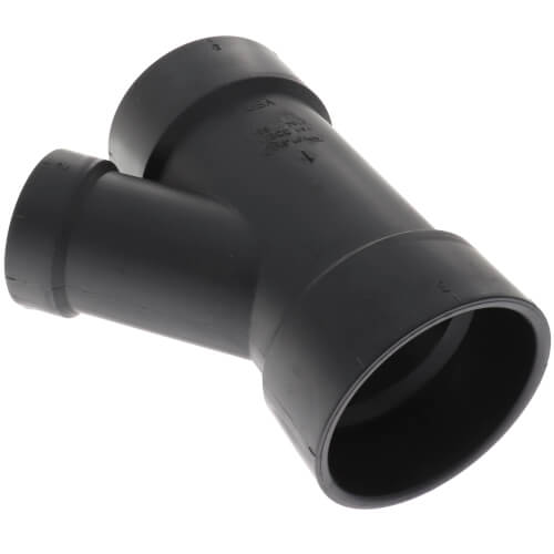 Main product image of 3" x 3" x 2" Hub ABS DWV 45-Degree Reducing Wye (5810R)
