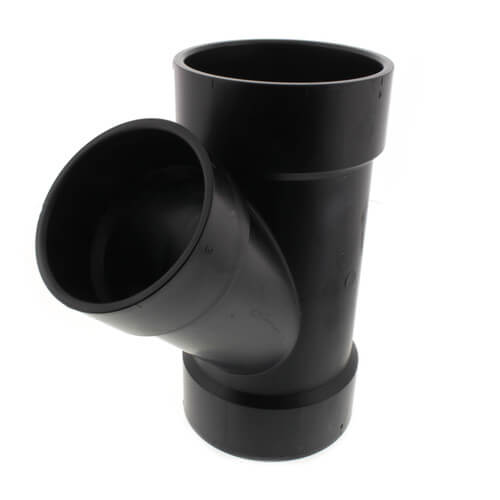 Main product image of 4" x 4" x 3" Hub ABS DWV 45° Reducing Wye (5810R)