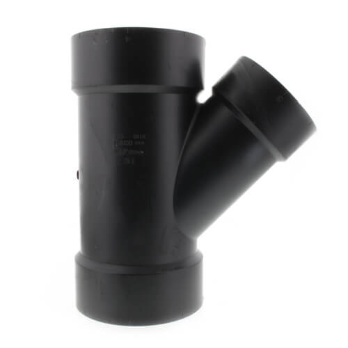 Main product image of 4" x 4" x 3" Hub ABS DWV 45° Reducing Wye (5810R)