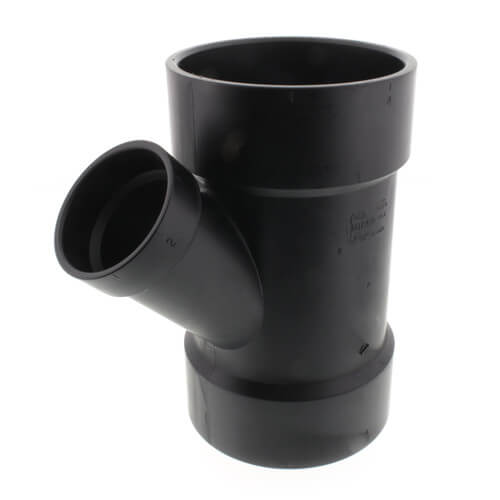 Main product image of 4" x 4" x 2" hub ABS DWV 45° Reducing Wye (5810R)