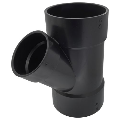 Main product image of 6" x 6" x 4" Hub ABS DWV 45° Reducing Wye (5810R)