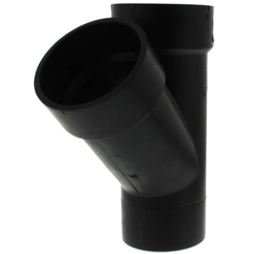 Main product image of 3" Spigot x Hub x Hub ABS DWV 45° Street Wye (58102)