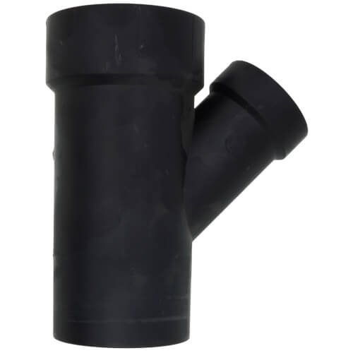 Main product image of 3" x 3" x 2" Spigot x Hub x Hub ABS DWV 45° Street Wye (58102R)