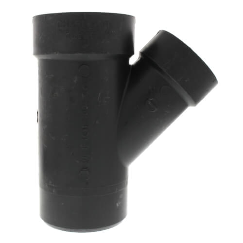 Main product image of 4" x 4" x 3" Spigot x Hub x Hub ABS DWV 45° Street Wye (58102R)