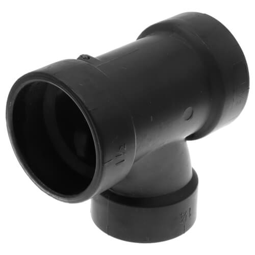 Main product image of 1-1/2" x 1-1/2" x 1-1/4" Hub ABS DWV Sanitary Tee (5811R)