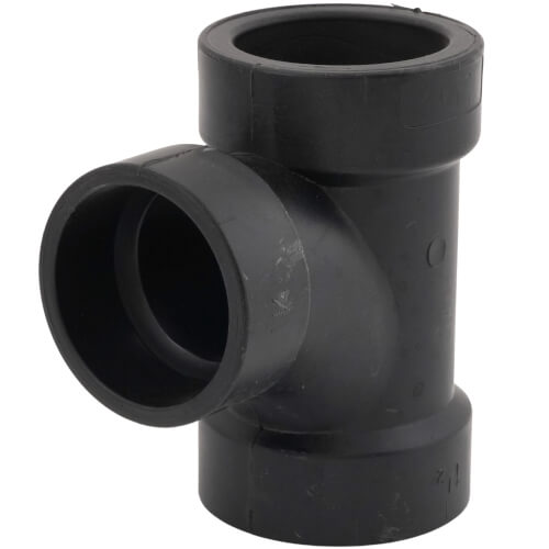 Main product image of 1-1/2" x 1-1/4" x 1-1/4" Hub ABS DWV Sanitary Tee (5811R)
