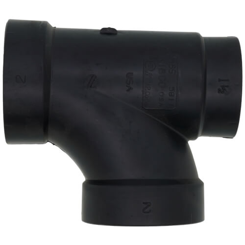 Main product image of 2" x 1-1/2" x 2" Hub ABS DWV Sanitary Tee (5811R)