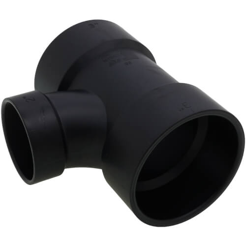 Main product image of 3" x 3" x 2" Hub ABS DWV Sanitary Tee (5811R)
