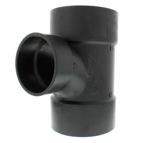 Main product image of 6" x 6" x 4" Hub ABS DWV Sanitary Tee (5811R)