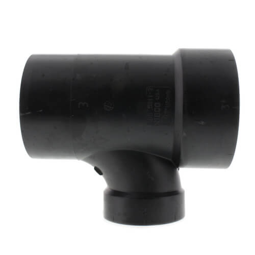 Main product image of 3" x 3" x 2" Spigot x Hub x Hub ABS DWV Street Tee (58112RR)