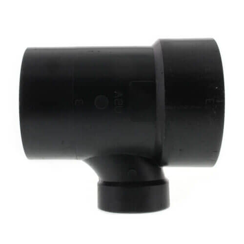 Main product image of 3" x 3" x 1-1/2" Spigot x Hub x Hub ABS DWV Street Tee (58112RR)