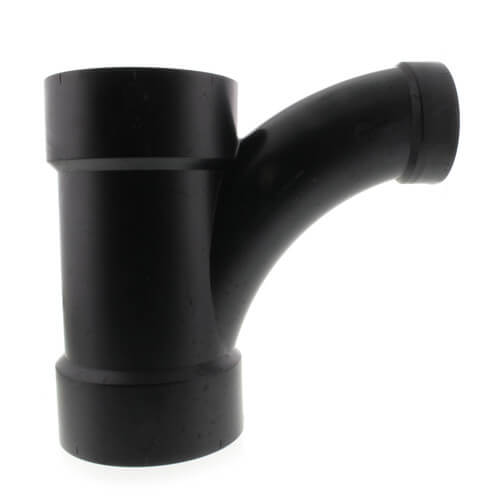Main product image of 3" x 3" x 2" Hub ABS DWV Long Radius Combination Tee-Wye (5812LR)