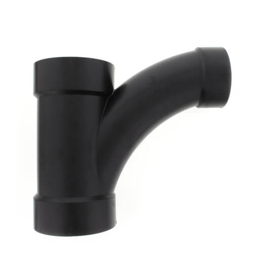 Main product image of 4" x 4" x 3" Hub ABS DWV Long Radius Combination Tee-Wye (5812LR)