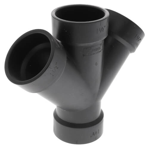 Main product image of 1-1/2" Hub ABS DWV 45° Double Wye (5834)