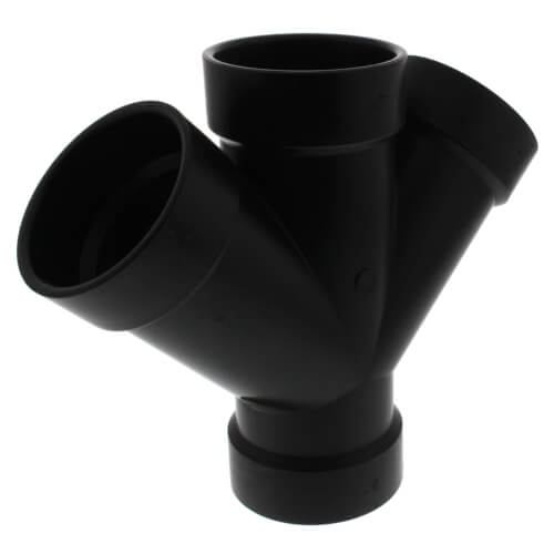 Main product image of 2" H x H x H ABS 45° Double Wye (5834)