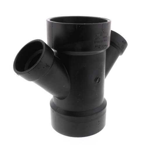 Main product image of 3" x 3" x 1-1/2" x 1-1/2" H x H x H ABS 45° Double Wye (5834R)