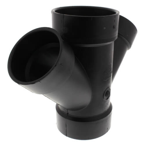 Main product image of 4" x 4" x 3" x 3" H x H x H ABS 45° Double Wye (5834R)