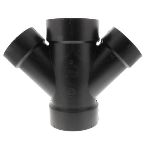 Main product image of 4" x 4" x 3" x 3" H x H x H ABS 45° Double Wye (5834R)