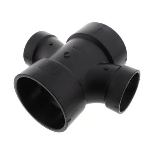 Main product image of 3" x 3" x 2" x 2" H x H x H ABS Double Sanitary Tee (5835R)