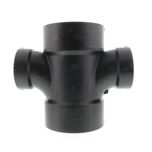 Main product image of 3" x 3" x 2" x 2" H x H x H ABS Double Sanitary Tee (5835R)