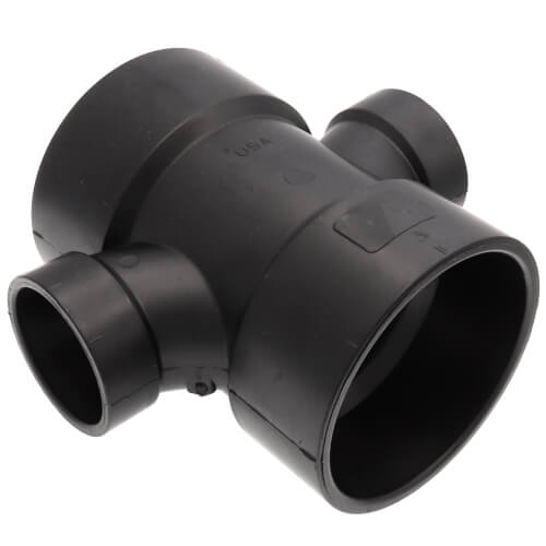 Main product image of 3" x 3" x 1-1/2" x 1-1/2" H x H x H ABS Double Sanitary Tee (5835R)
