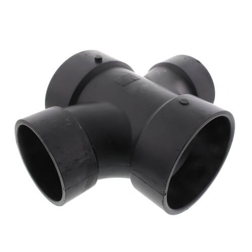 Main product image of 4" x 4" x 3" x 3" H x H x H ABS Double Sanitary Tee (5835R)