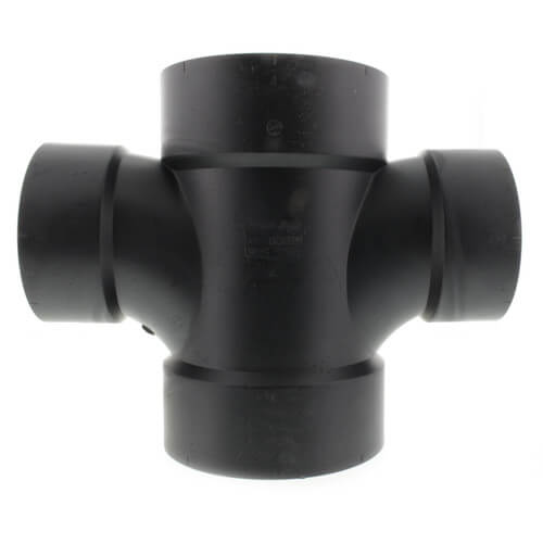 Main product image of 4" x 4" x 3" x 3" H x H x H ABS Double Sanitary Tee (5835R)