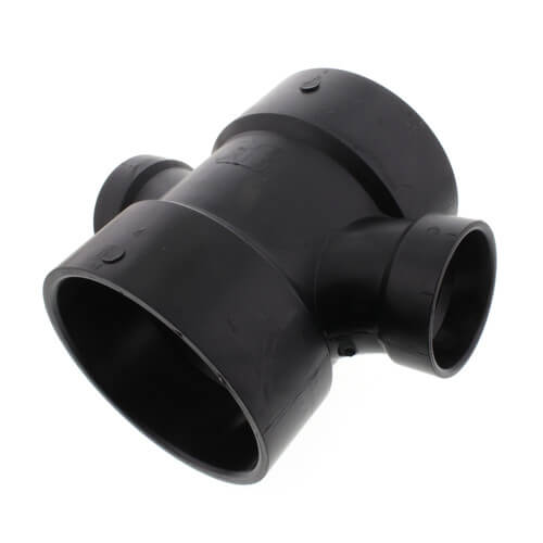 Main product image of 4" x 4" x 2" x 2" H x H x H ABS Double Sanitary Tee (5835R)