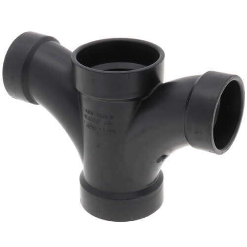 Main product image of 2" x 2" x 1-1/2" x 1-1/2" H x H x H ABS Double Fixture Tee (5835BR)