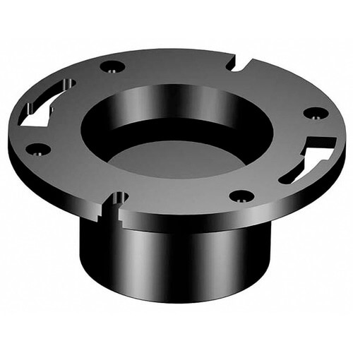 Main product image of 3" or 4" Hub ABS Flush Closet Flange with Pipe Stop & Knockout (5853KO)