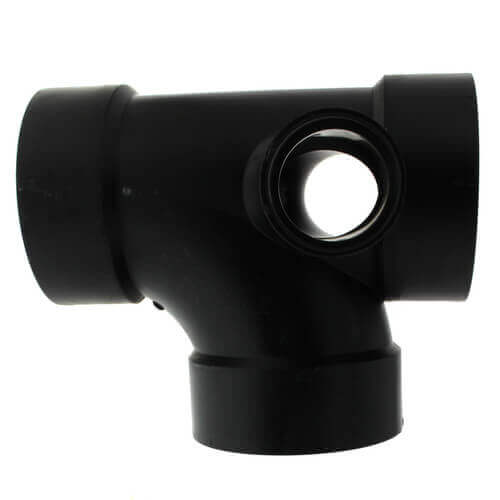 Main product image of 3" x 3" x 3" x 2" x 2" Hub ABS Sanitary Tee with 90° Right & Left Inlets (5870R)
