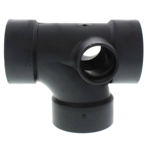 Main product image of 3" x 3" x 3" x 1-1/2" x 1-1/2" Hub ABS Sanitary Tee with 90-Degree Right & Left Inlets (5870R)