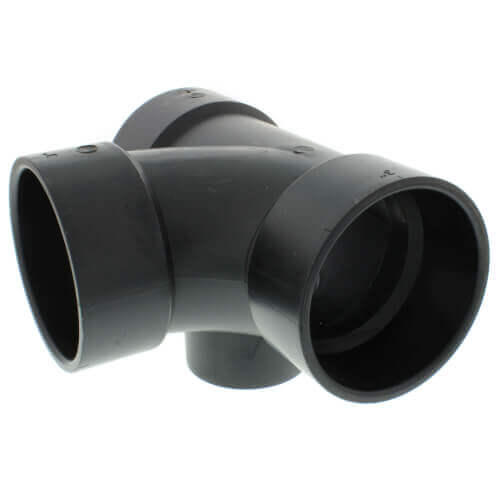 Main product image of 3" x 3" x 3" x 1-1/2" Hub ABS Sanitary Tee with 90° Left Inlet (5871)
