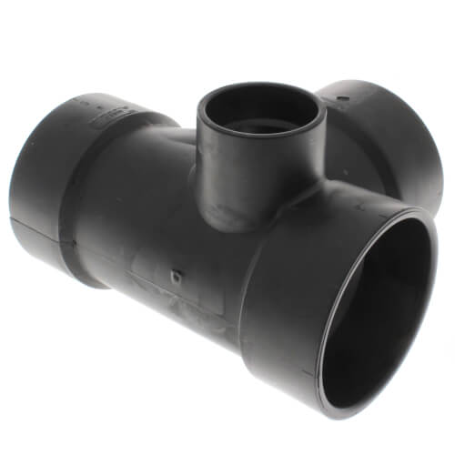 Main product image of 3" x 3" x 3" x 1-1/2" Hub ABS Sanitary Tee with 90° Right Inlet (5872)