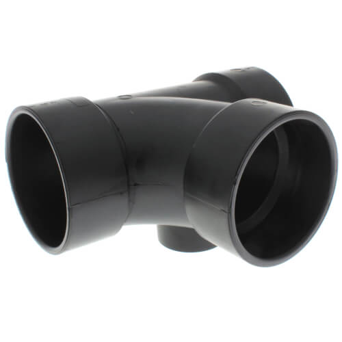 Main product image of 3" x 3" x 3" x 1-1/2" Hub ABS Sanitary Tee with 90° Right Inlet (5872)