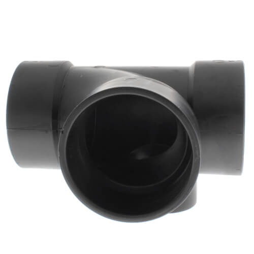 Main product image of 3" x 3" x 3" x 1-1/2" Hub ABS Sanitary Tee with 90° Right Inlet (5872)
